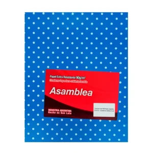 CUADERNO 19X23.5 ASAMBLEA LUNARES AZUL 98 HS RAYADO