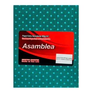 CUADERNO 19X23.5 ASAMBLEA LUNARES VERDE 98 HS RAYADO