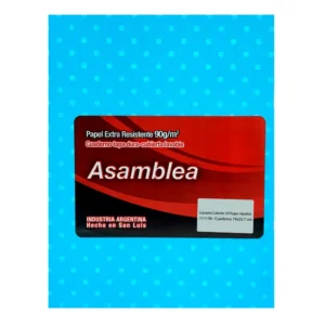 CUADERNO 19X23.5 ASAMBLEA LUNARES CELESTE 50 HS RAYADO