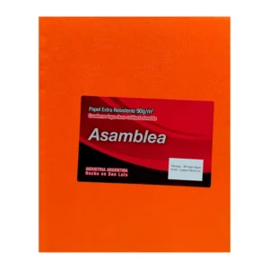 CUADERNO 19X23.5 ASAMBLEA ARAÑA NARANJA 98 HS RAYADO