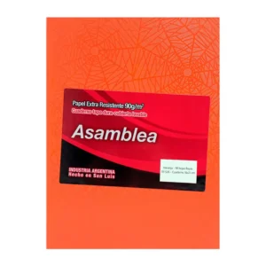 CUADERNO 16X21 ASAMBLEA ARAÑA NARANJA 98 HS RAYADO