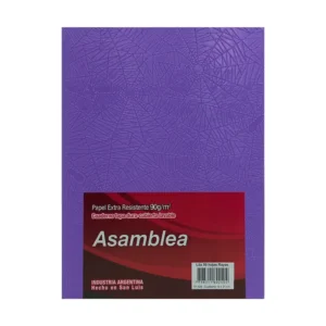 CUADERNO 16X21 ASAMBLEA ARAÑA LILA 50 HS RAYADO