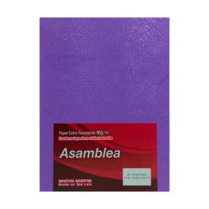 CUADERNO 16X21 ASAMBLEA ARAÑA LILA 98 HS RAYADO
