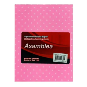 CUADERNO 16X21 ASAMBLEA LUNARES ROSA 50 HS RAYADO