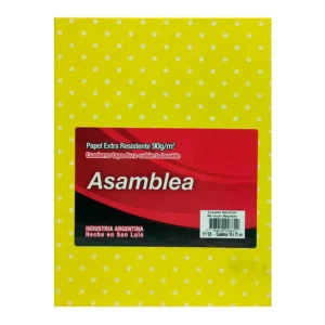CUADERNO 16X21 ASAMBLEA LUNARES AMARILLO 50 HS RAYADO