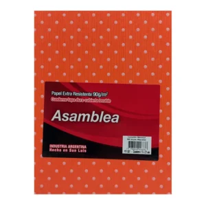 CUADERNO 16X21 ASAMBLEA LUNARES NARANJA 50 HS RAYADO