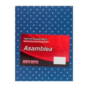CUADERNO 16X21 ASAMBLEA LUNARES AZUL 98 HS RAYADO