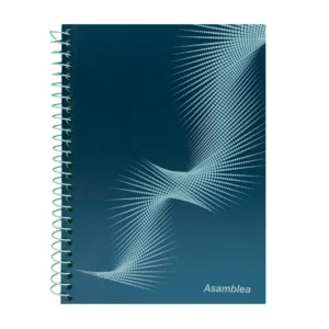 CUADERNO ASAMBLEA TAPA PLASTICA ESPIRAL 16 X 21  80 HR