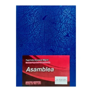 CUADERNO 16X21 ASAMBLEA ARAÑA AZUL 98 HS CUADRICULADO