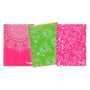 CUADERNO TANGO TAPA PLASTICA ESPIRAL FLORES 16 X 21 80 HC