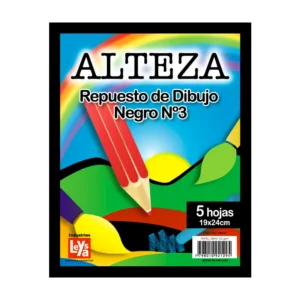 REPUESTO ALTEZA EMBOLSADO Nº 3 DIBUJO NEGRO 5 HJS
