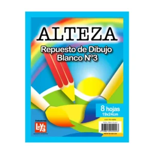 REPUESTO ALTEZA EMBOLSADO Nº 3 DIBUJO BLANCO 8 HS