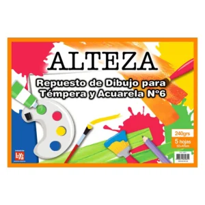 REPUESTO ALTEZA EMBOLSADO Nº 6 DIBUJO BLANCO 5 HS PARA TÉMPERA ( 240 GR )