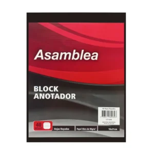 BLOCK ANOTADOR ASAMBLEA 40 HS RAYADAS