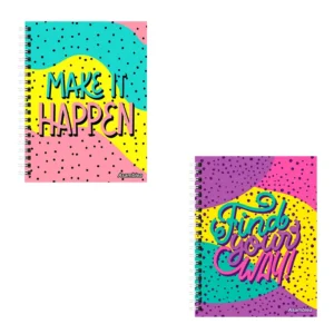 CUADERNO 16X21 TAPA DURA DOTS 96 HR