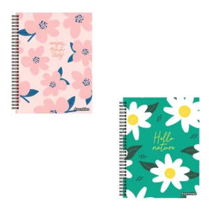 CUADERNO 16X21 TAPA DURA BIG FLOWERS 96 HR