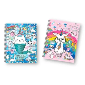 CUADERNO 16X21 TAPA DURA UNICORNS 96 HC