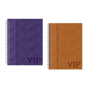 CUADERNO 16X21 TAPA DURA VIP CUERO 120 HR