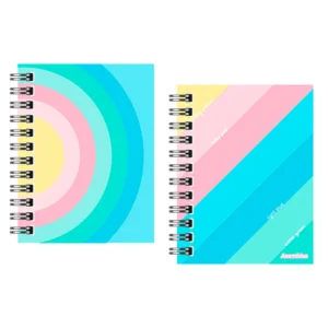 CUADERNO 16X21 TAPA DURA PASTEL ( PAPEL DE COLOR )