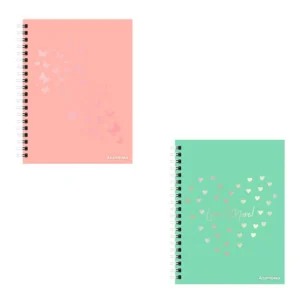 CUADERNO 16X21 TAPA DURA PASTEL STAMPING 2 120 HL