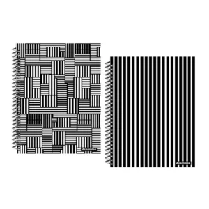 CUADERNO 22X29 TAPA DURA BLACK & WHITE 80 HC