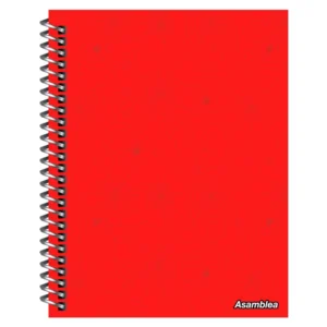 CUADERNO ASAMBLEA 21 X 27 TAPA DURA 100 HR ROJO