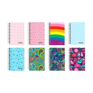 LIBRETA ASAMBLEA A6 ESPIRAL TAPA DURA 120 HR DISEÑOS SURTIDOS