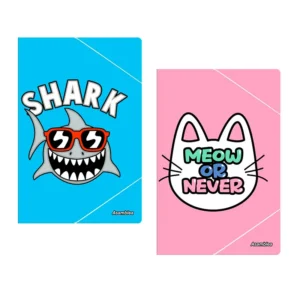 CARPETA 3 SOLAPAS CON ELASTICO SHARK&MEOU