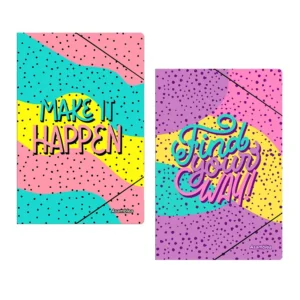 CARPETA 3 SOLAPAS CON ELASTICO DOTS