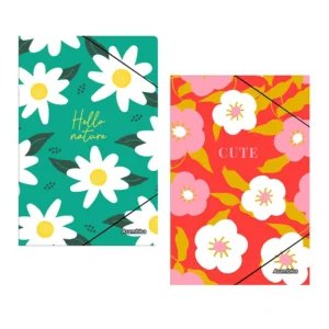 CARPETA 3 SOLAPAS CON ELASTICO BIG FLOWERS