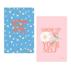 CARPETA 3 SOLAPAS CON ELASTICO FLORCITAS