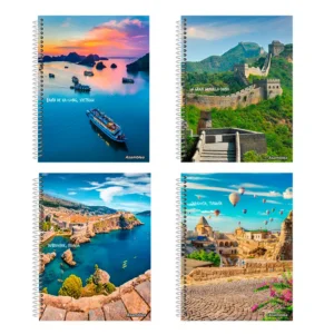 CUADERNO ASAMBLEA TAPA SEMIRIGIDA PAISAJES 21X29.7 80 HC