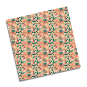 PAPEL DE REGALO 70 X 100 NAVIDAD ZORROS Y BUHOS