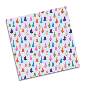 PAPEL DE REGALO 70 X 100 NAVIDAD ARBOLES NAVIDEÑOS