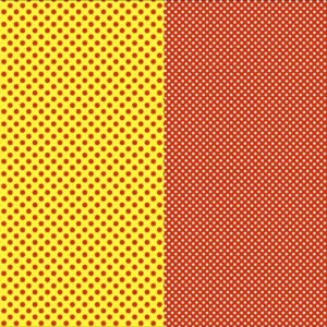 CARTULINA ENTRETENDIA MATE LUNARES ROJO AMARILLO 50X65