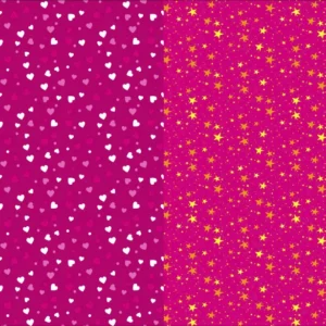 CARTULINA ENTRETENDIA MATE ESTR. CORAZON CHIQ FUCS. 50X65