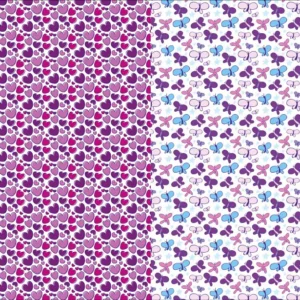 CARTULINA ENTRETENDIA MATE CORAZÓN MARIPOSA VIOLETA 50X65