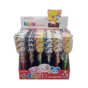 LAPIZ CON GOMA ANIMALES DE GRANJA