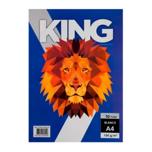 PAPEL BLANCO DE ALTO GRAMAJE PACK KING A4 10HJ 180 GR