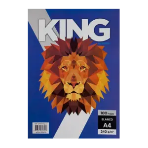 PAPEL BLANCO DE ALTO GRAMAJE PACK KING A4 100HJ 240 GR