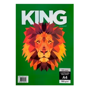 PAPEL DE ALTO GRAMAJE PACK KING A4 10HJ 150 GR ILUSTRACION BRILLANTE