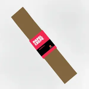 PAPEL CREPE MARRON 50X200