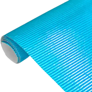 CARTON MICROCORRUGADO METALIZADO CELESTE 50X70