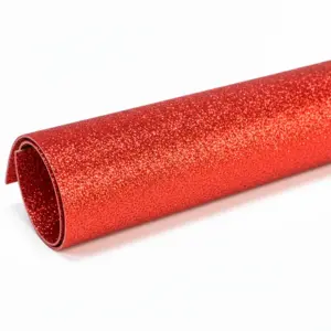 GOMA EVA GLITTER ROJO 1,7 MM 60X40