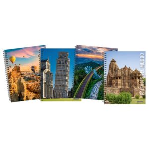 CUADERNO ASAMBLEA PAISAJES DEL MUNDO SIN PUNTILLAR-SIN PERFORAR 21 X 29.7 ESP 80 HR