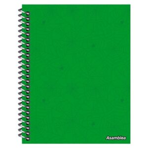 CUADERNO ASAMBLEA 21 X 27 TAPA DURA 60 HC VERDE