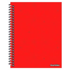 CUADERNO ASAMBLEA 21 X 27 TAPA DURA 60 HC ROJO