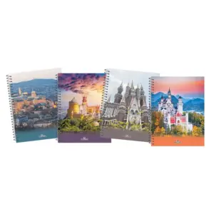CUADERNO PROCER PAISAJES PALACIOS 21X29.7 ESP 80 HS RAYADO